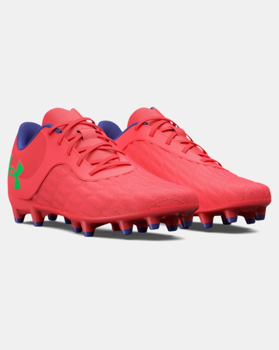 Boys' UA Magnetico Select 3 FG Jr. Soccer Cleats in Red image number 3